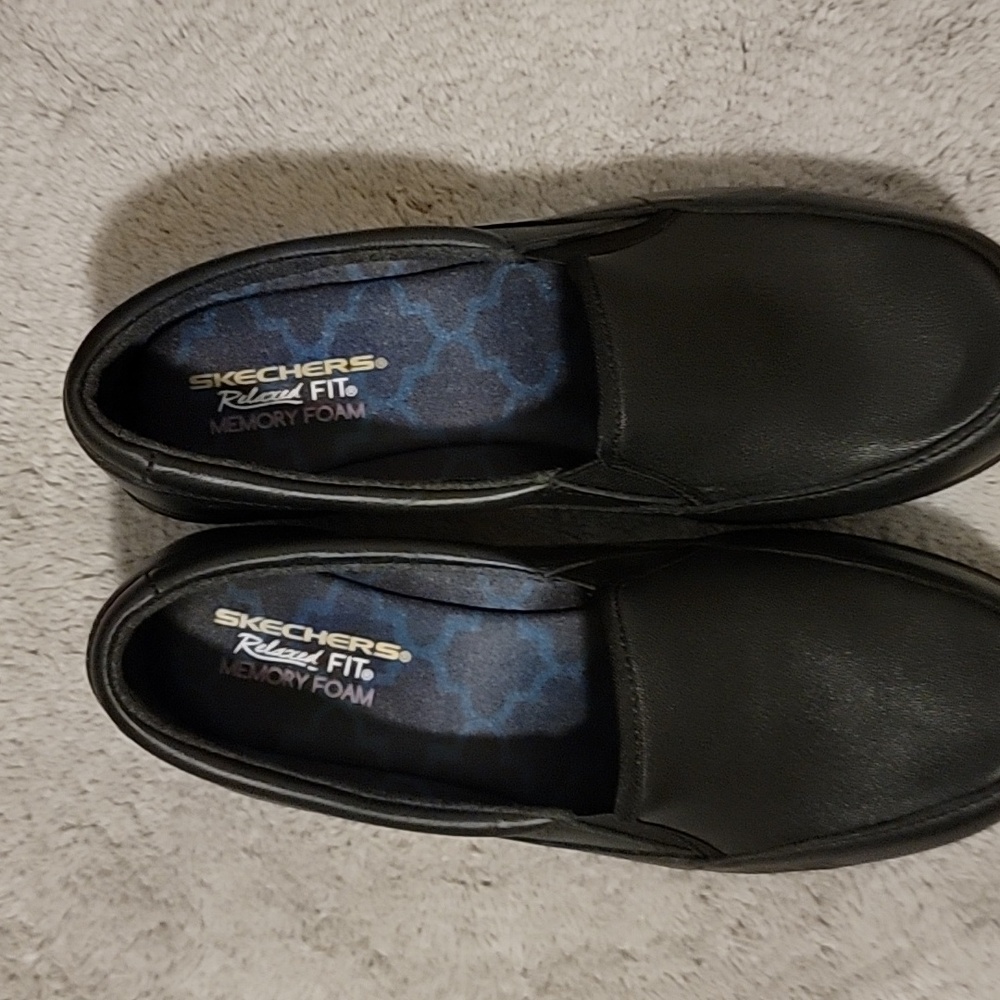 Skechers Black Relaxed Fit Slip-Ons - Picture 2 of 8